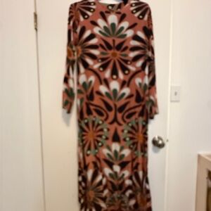FARM Rio Vibrant Floral Long Sleeve Dress